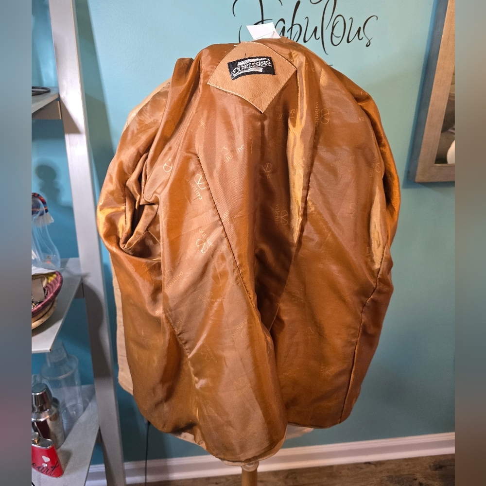 Vintage Tan Patchwork Leather Jacket - image 6